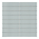 1.5x6 Sollenn White Glass Mosaic