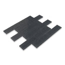 2x6 Riva Cobble Charcoal Glass Mosaic Final Sale