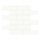 2x6 Architek White Brick Glossy Glazed Porcelain Mosaic