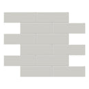 2x6 Architek Dark Grey Brick Glossy Glazed Porcelain Mosaic