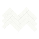 2x6 Architek White Herringbone Glossy Glazed Porcelain Mosaic