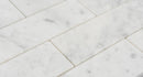 2x6 Italian Bianco Carrara Honed Marble Mosaic Final Sale