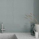 Penny Round Sollenn Grey Glass Mosaic