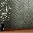 Chevron Sollenn Taupe Glass Mosaic