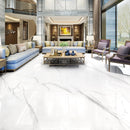 9mm 36x72 Versailles Bianca Porcelain Glazed Polished Slab Final Sale