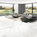 9mm 36x72 Versailles Bianca Porcelain Glazed Polished Slab Final Sale