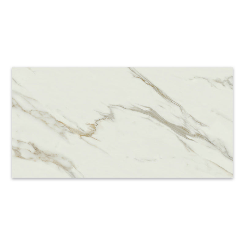 9mm 36x72 Calacatta Gold Porcelain Glazed Polished Slab Final Sale