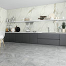 9mm 36x72 Calacatta Gold Porcelain Glazed Polished Slab Final Sale