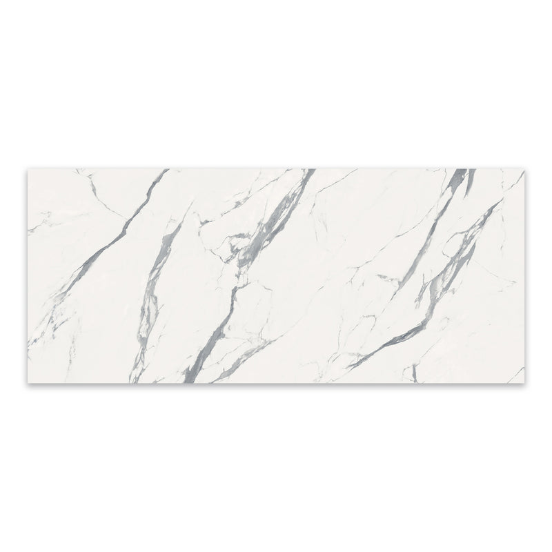 47x109 Statuario Porcelain Polished Tile Made in Italy Final Sale