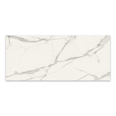 47x109 Roma Diamond Statuario Polished Porcelain Slab Final Sale
