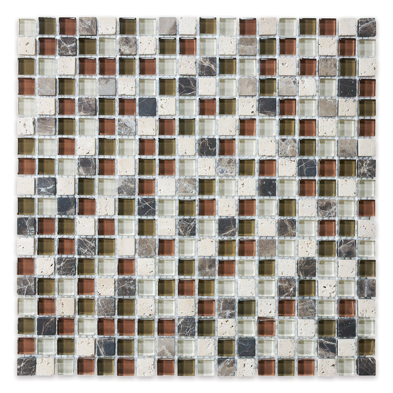 5/8x5/8 Paris Rustic Glass Stone Blend Mosaic
