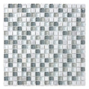 5/8x5/8 Paris Grey-White Glass Stone Blend Mosaic