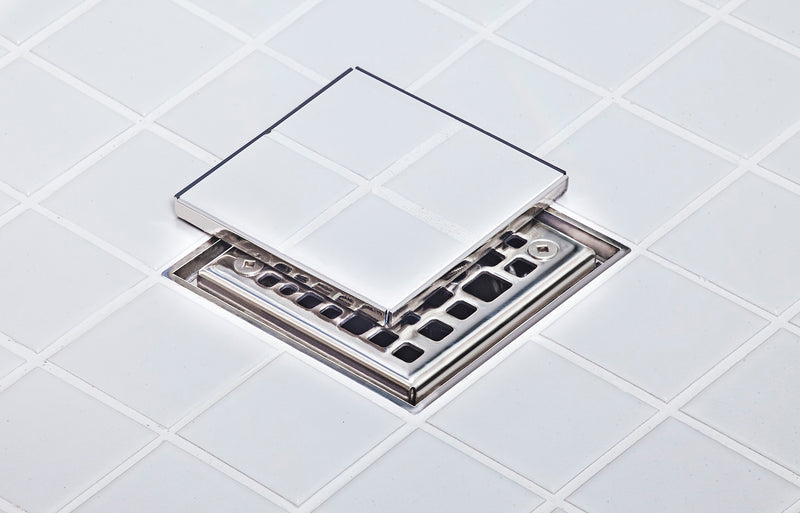 36x36 ABS Shower System with Nickel Center Drain Final Sale