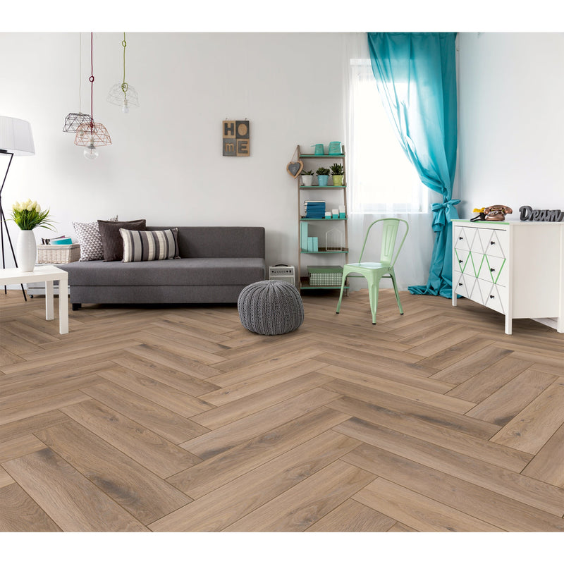 8mmx133mmx665mm Herringbone Metz Laminate Final Sale