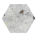 10" Hexagon Sonar Terrazzo Silver Porcelain Tile Final Sale