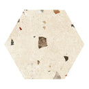 10" Hexagon Sonar Terrazzo Marfil Porcelain Tile Final Sale