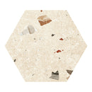 10" Hexagon Sonar Terrazzo Marfil Porcelain Tile Final Sale