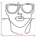 10x10 Face Line White Satin Porcelain Tile