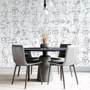 10x10 Face Line White Satin Porcelain Tile