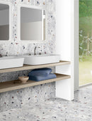 26x26 Sonar Terrazzo Silver Porcelain Tile Final Sale