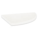 8.9 White Engineered Stone Polished Corner Shelf