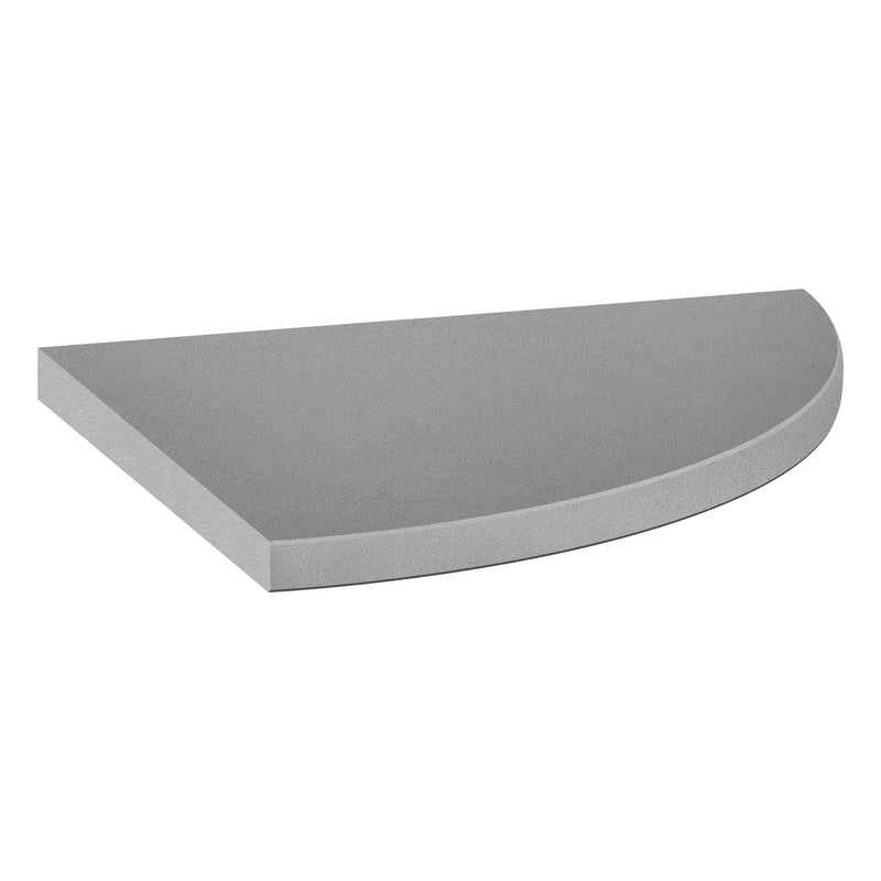8.9 Dark Grey Engineered Stone Polished Corner Shelf