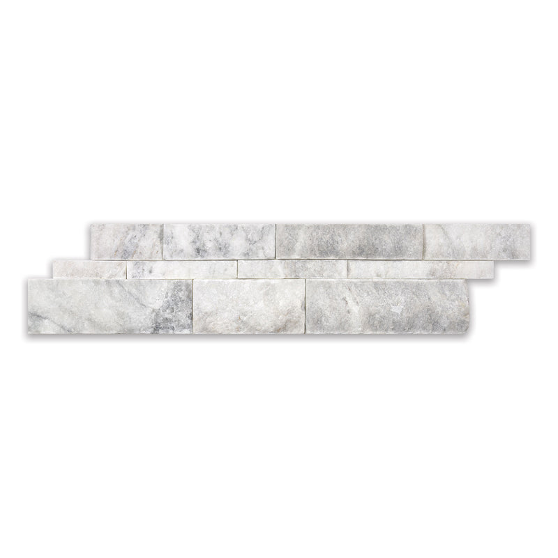 6x24 Bianco Venatino Marble Split Face Ledgestone