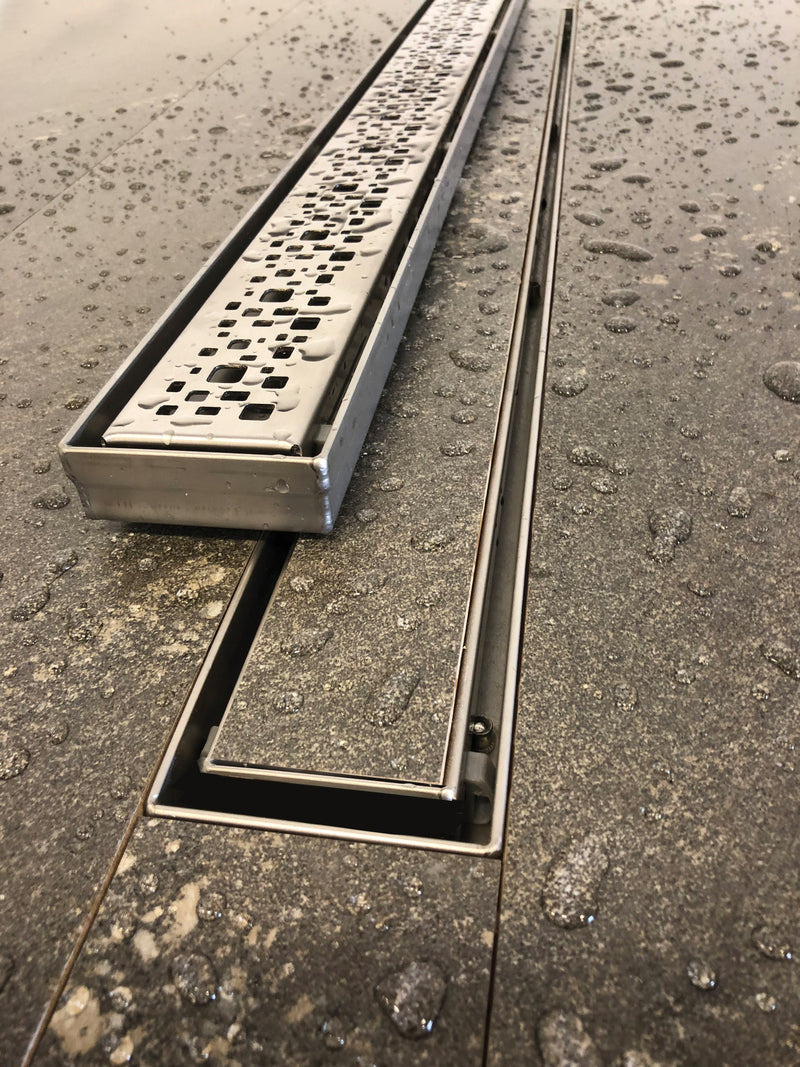 Linear Shower Drain 54" Nickel Final Sale