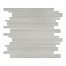 Random Strip Sollenn Light Grey Glass Mosaic
