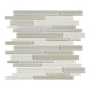 Random Strip Sollenn Multi-Beige Glass Mosaic