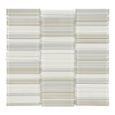 Random Stacked Sollenn Multi-Beige Glass Mosaic