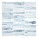 Random Stacked Rivera Carrara Glass Mosaic