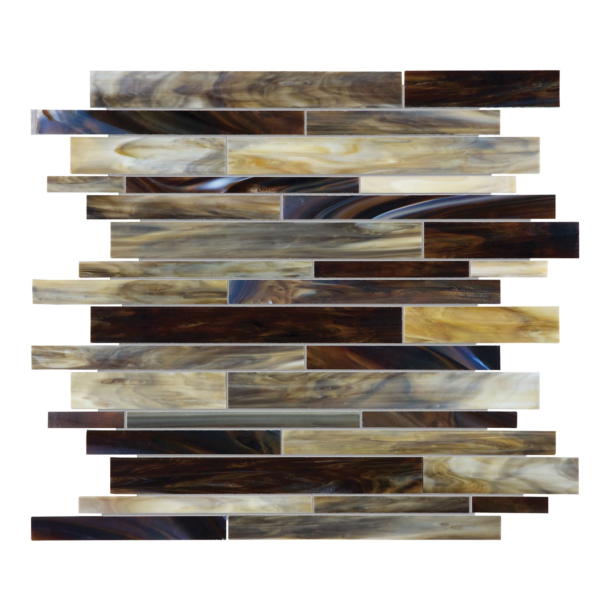 Random Strip Rivera Paradiso Glass Mosaic