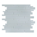 Random Strip Sollenn Off White Glass Mosaic