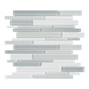 Random Strip Sollenn Multi-Grey Glass Mosaic