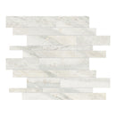Random Strip Denali White HD Matte Glazed Porcelain Mosaic