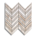 Chevron Wooden White 3 Finish Marble Mosaic FINAL SALE