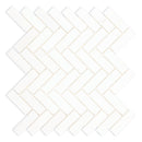 1x3 Dolomite Premium Select Herringbone Polished Marble Mosaic Final Sale