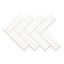 2x6 Dolomite Select Herringbone Honed Marble Mosaic Final Sale