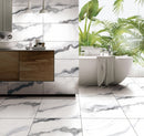 24x24 Panda White Polished Porcelain Tile