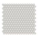 3/4" Architek Penny Round Light Grey Matte Glazed Porcelain Mosaic
