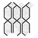 Antonella Modern Carrara Modella Polished Glazed Porcelain Mosaic