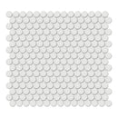 3/4" Architek Penny Round Classic Grey Matte Glazed Porcelain Mosaic