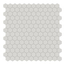 1" Architek Hexagon Halo Grey Matte Glazed Porcelain Mosaic