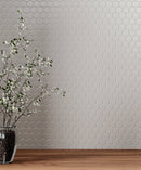 1" Architek Hexagon Halo Grey Matte Glazed Porcelain Mosaic