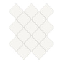 Architek White Beveled Arabesque Glossy Glazed Porcelain Mosaic