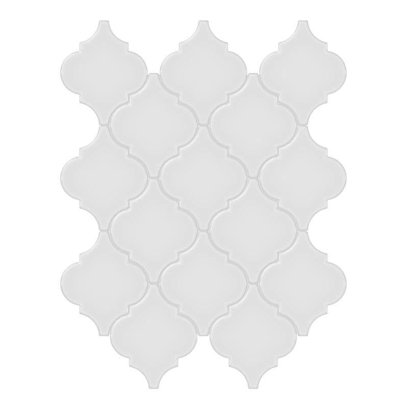 Architek Sunset Grey Beveled Arabesque Glossy Glazed Porcelain Mosaic