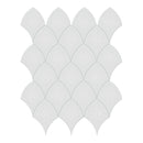 Architek Sunset Grey Scallop Glossy Glazed Porcelain Mosaic