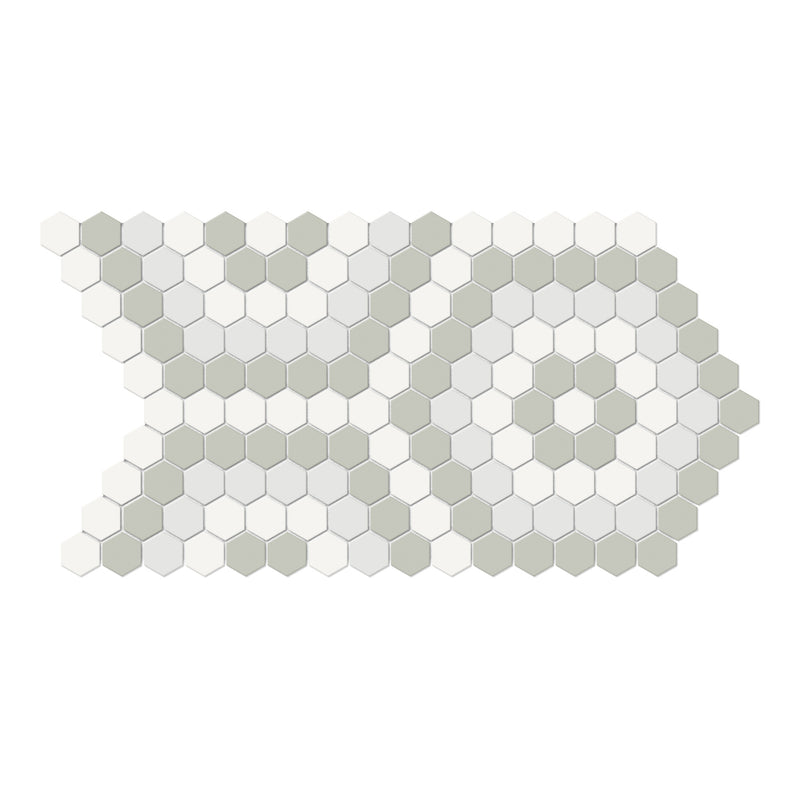 Architek Morning Grey Hexagon Matte Glazed Porcelain Mosaic