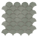 Scallop Sollenn Taupe Glass Mosaic